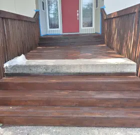 Sealed and stained deck